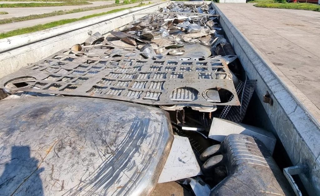 Deşeuri metalice, oprite în Vama Giurgiu Foto: ITPF Giurgiu