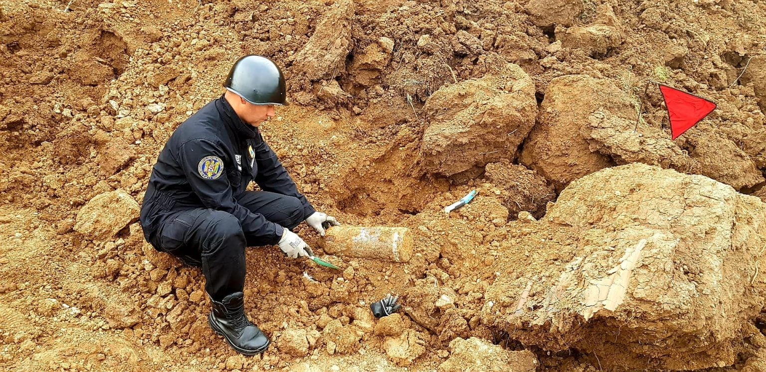 Proiectil exploziv, la Copaciu Foto ISU Giurgiu