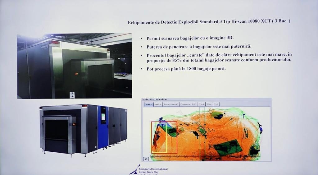 Echipamente de detecție explozibili. Sursa foto: Aeroportul Internațional Avram Iancu Cluj Echipamente de detecție explozibili. Sursa foto: Aeroportul Internațional Avram Iancu Cluj
