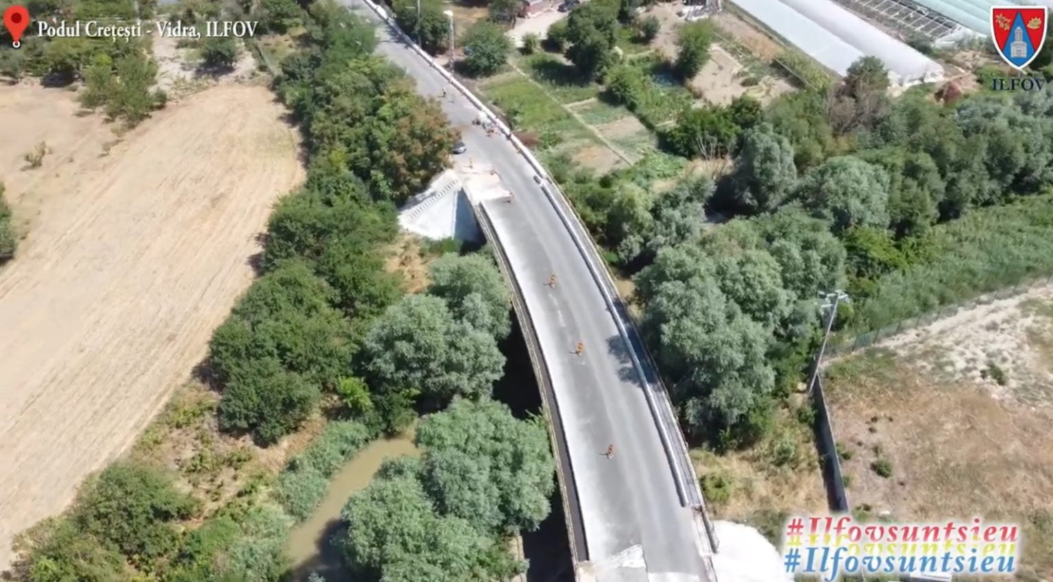 Se lucrează în ritm susţinut la Podul de la Creţeşti, Vidra Foto: CJ Ilfov