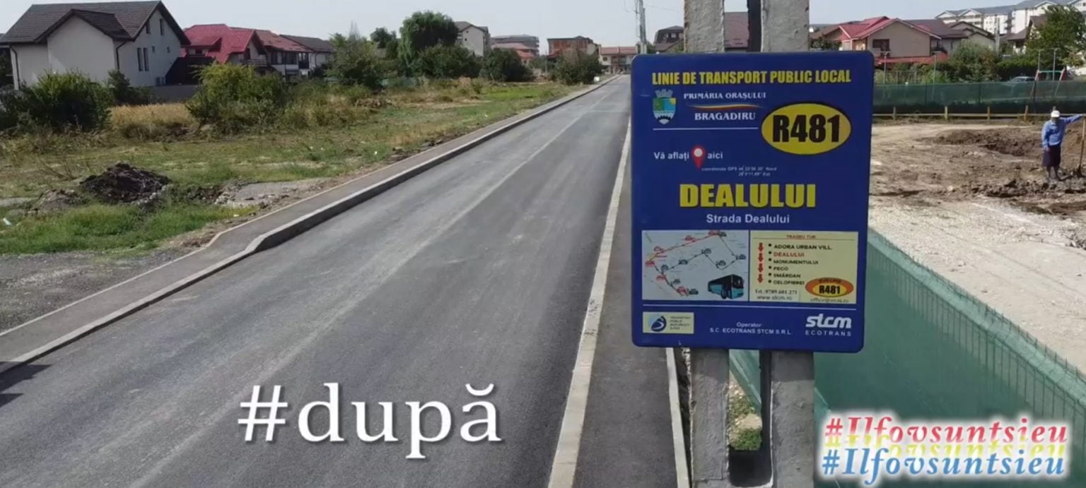 Strada Dealului din Bragadiru, finalizată Foto: CJ Ilfov