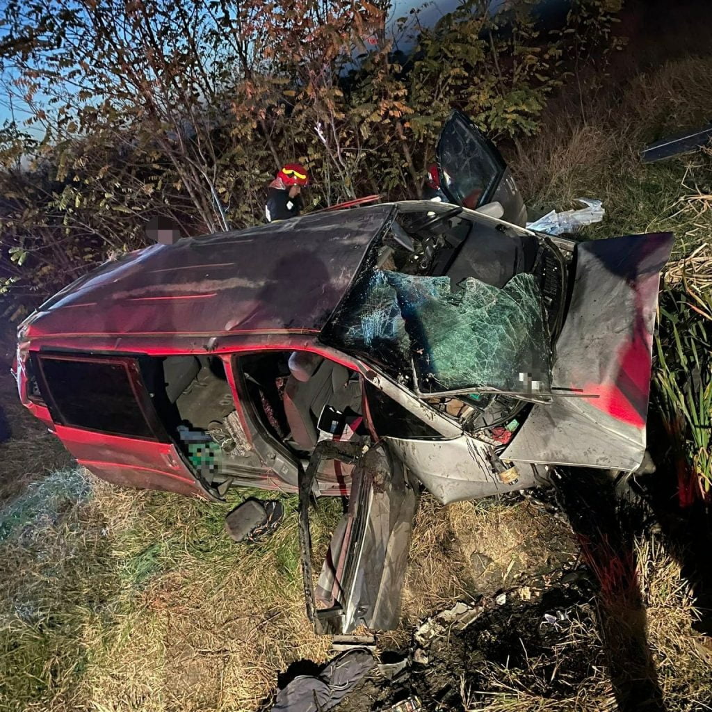 Accident mortal pe DN5 Giurgiu-Bucureşti Foto: ISU Giurgiu