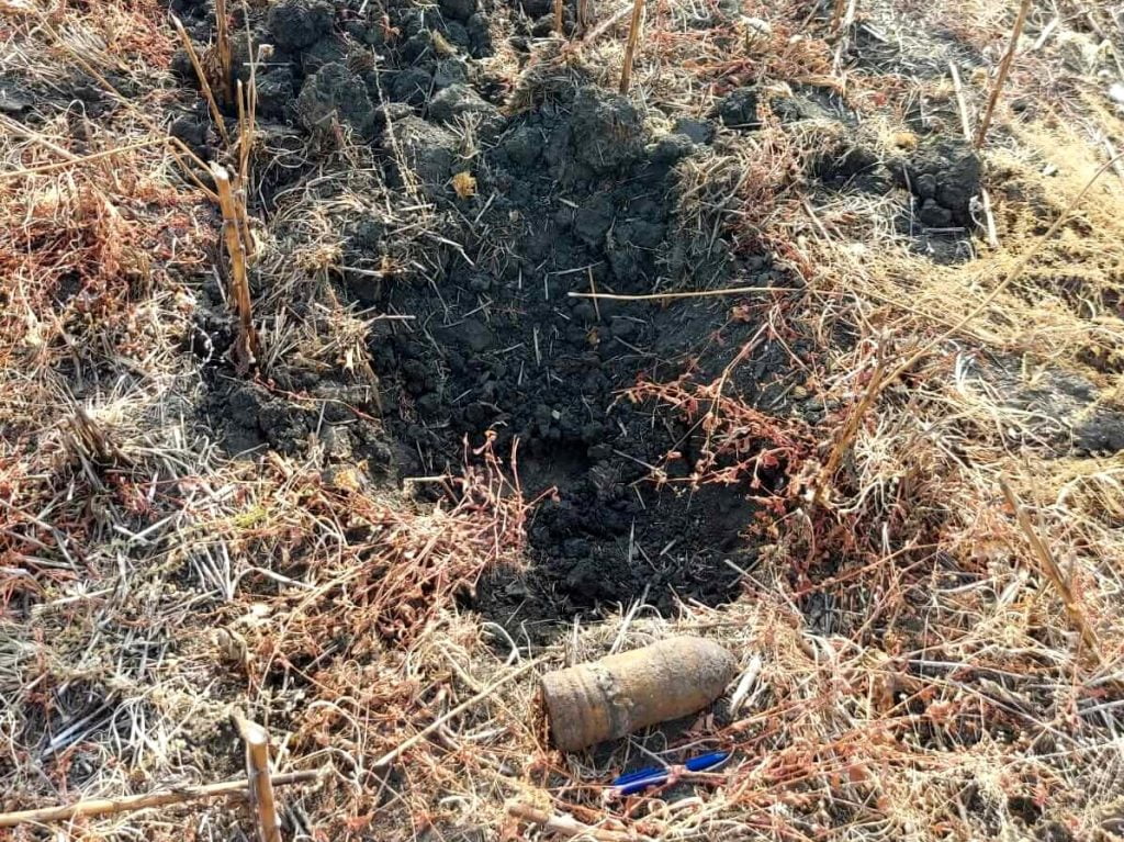 Proiectile neexplodate, din al 2-lea Război Mondial, descoperite în apropiere de lucrările la A7 Foto: ISU Prahova