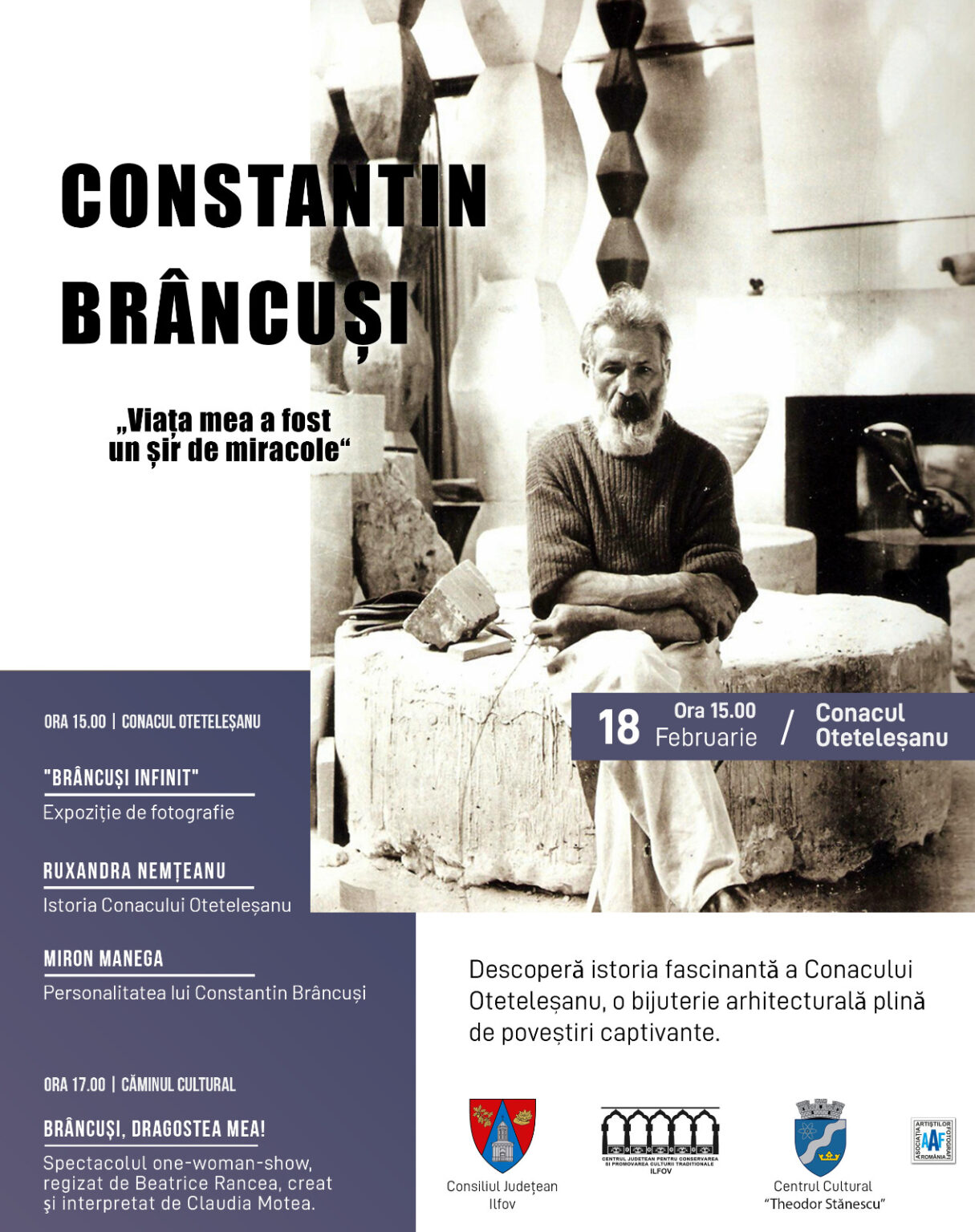 Eveniment dedicat împlinirii a 145 de ani de la naşterea lui Constantin Brâncuşi, la Măgurele