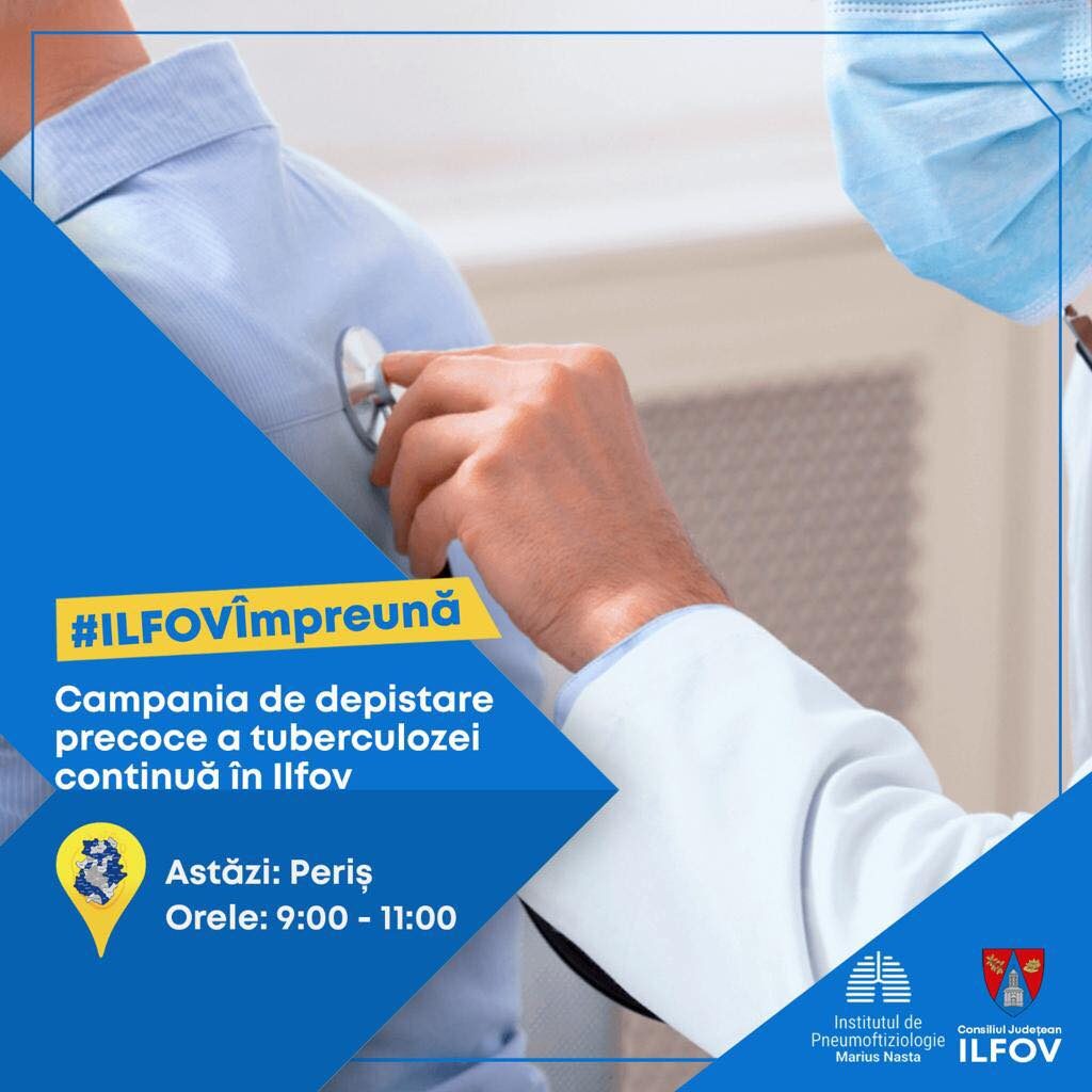 Campania de depistare precoce a tuberculozei continuă în ILFOV. Azi, la Periş Campania de depistare precoce a tuberculozei continuă în ILFOV