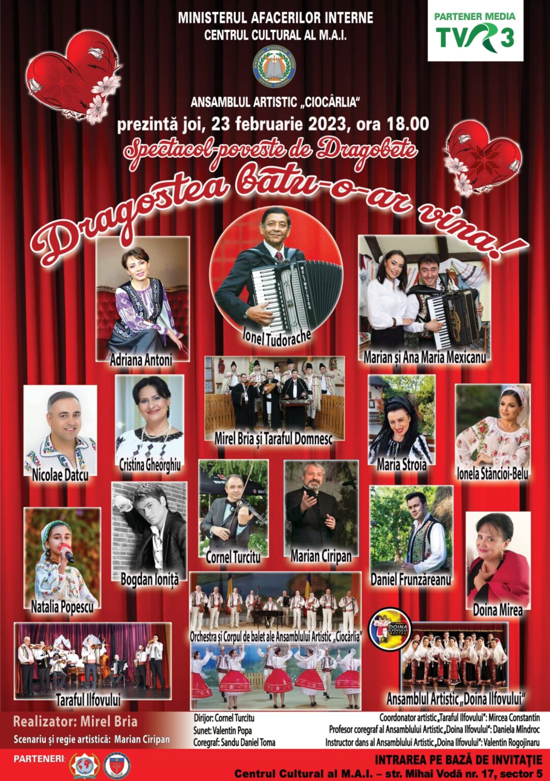 Spectacol, de Dragobete, organizat de CJ Ilfov