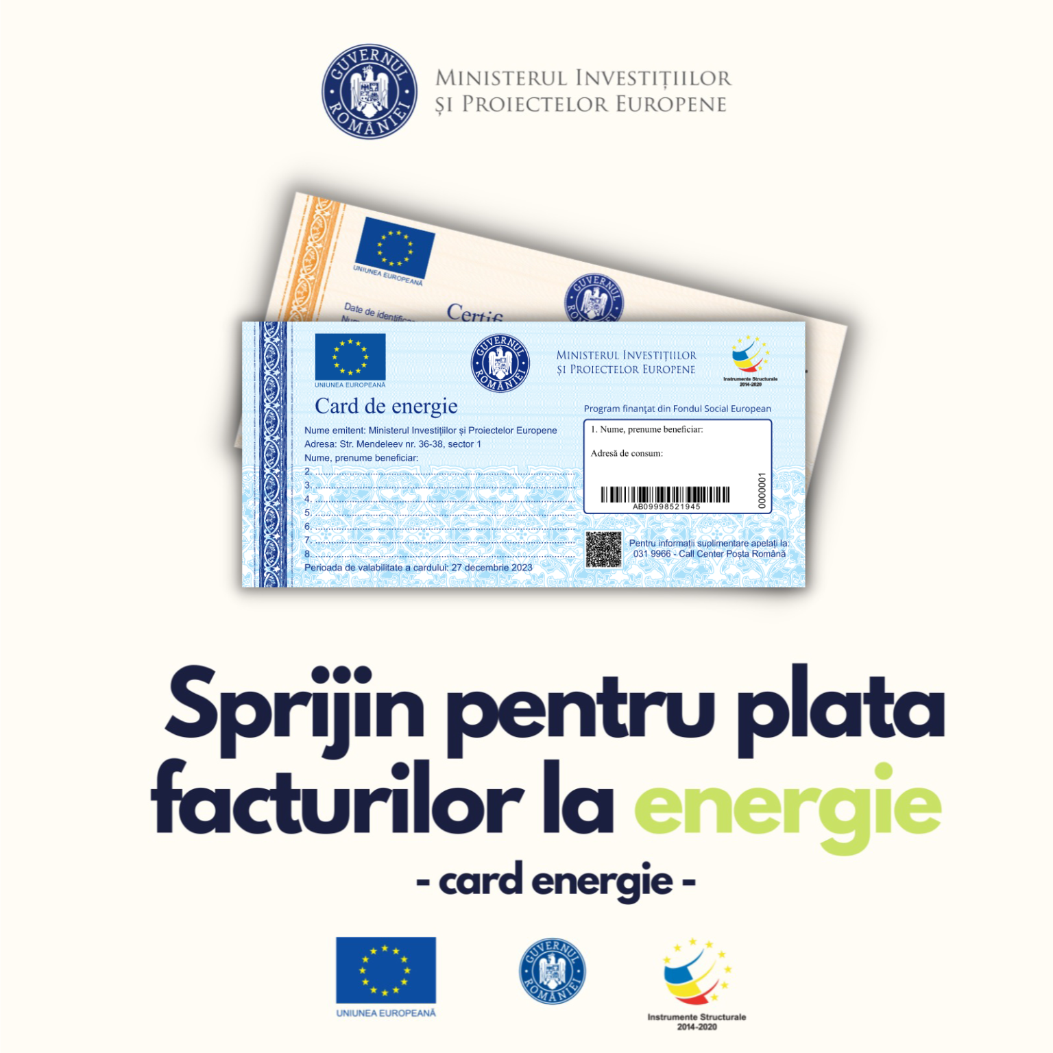 Primii bani pentru facturile la căldură vor intra pe cardurile de energie pe 15 februarie