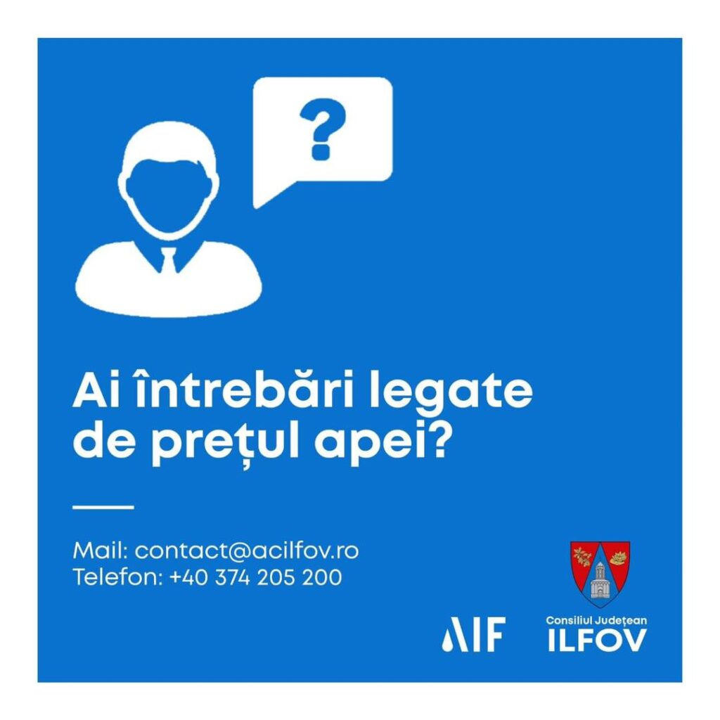 Apă Ilfov: Întrebări şi răspunsuri despre preţul apei