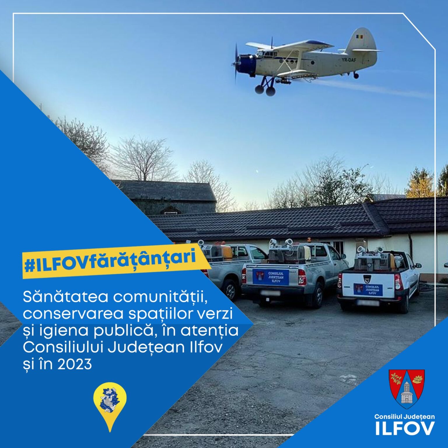 Prima acţiune terestră pentru combaterea ţânţarilor adulţi, din cadrul campaniei „Ilfov fără ţânţari”