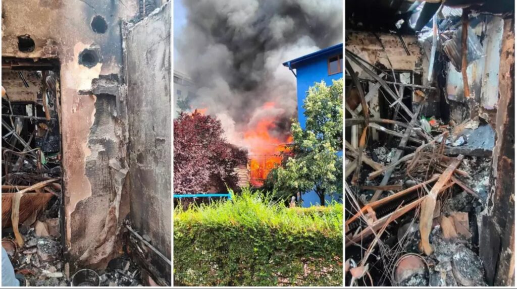Una dintre casele distruse de incendiul de miercuri, de la Piaţa Muncii din Capitală, aparţine unui ambulanțier la Serviciul de Ambulanță București-Ilfov