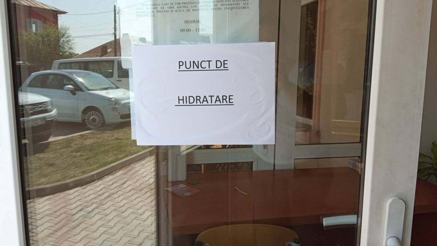 Punct de hidratare şi prim-ajutor şi la Vidra