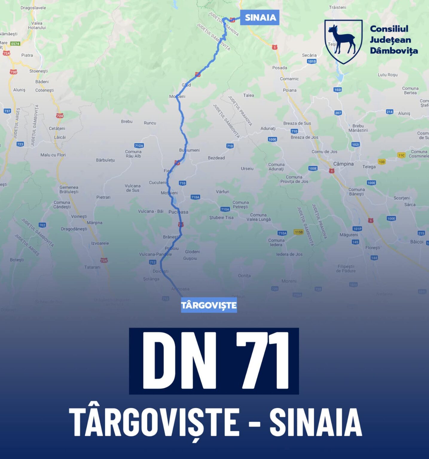 A fost semnat contractul de modernizare a drumului ce asigură legătura între Sinaia şi Târgovişte